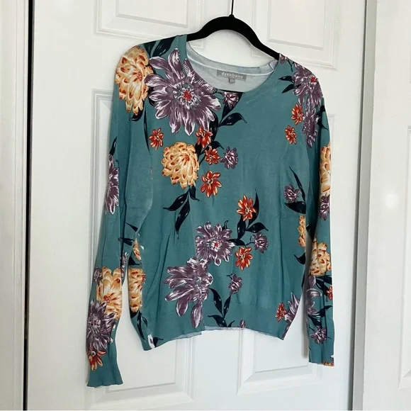 Daniel Rainn Floral Sweater Medium - Picture 2 of 3